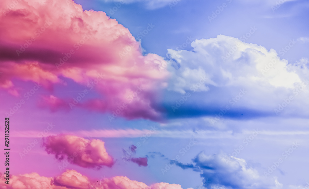 Dreamy surreal sky as abstract art, fantasy pastel colours background for modern design - obrazy, fototapety, plakaty 