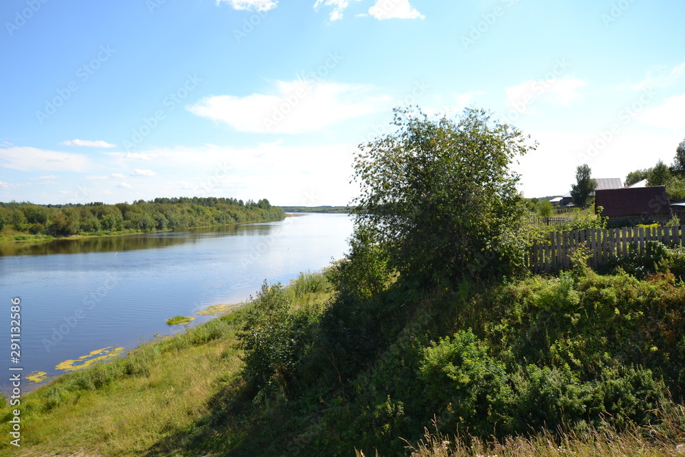 Fototapeta premium Colva River on a sunny summer day