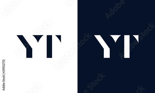 Abstract letter YT logo. This logo icon incorporate with abstract shape in the creative way.