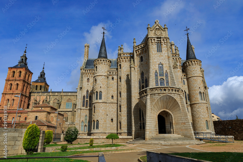 Astorga,Spain,4,2015;Episcopal palace neo-gothic building built between 1889 and 1915