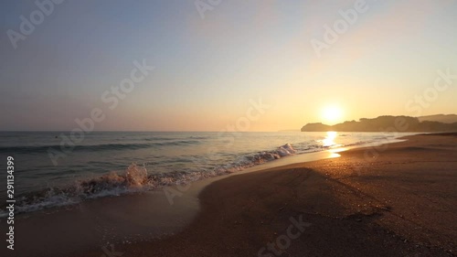 Sun set on the beach 