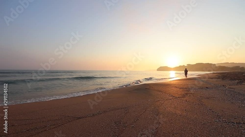 Sun set on the beach 