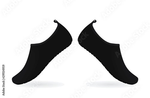 Black sea shoe. vector illustration