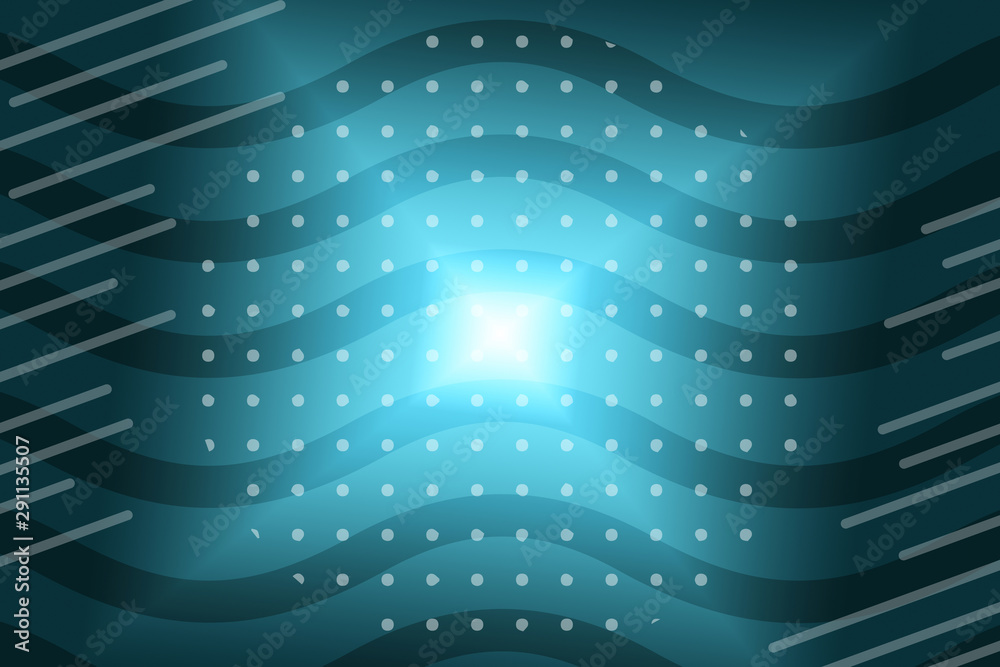 Fototapeta premium abstract, blue, design, wallpaper, illustration, wave, light, digital, pattern, graphic, water, texture, art, curve, backdrop, lines, white, circle, color, green, waves, technology, business, decor