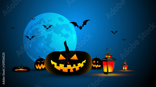 zucche di halloween, appoggiate, in fila, halloween, zucca	