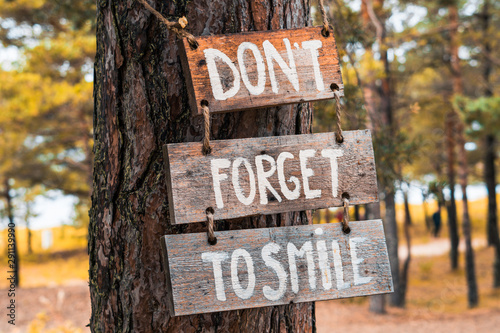 A wooden motivating sign 