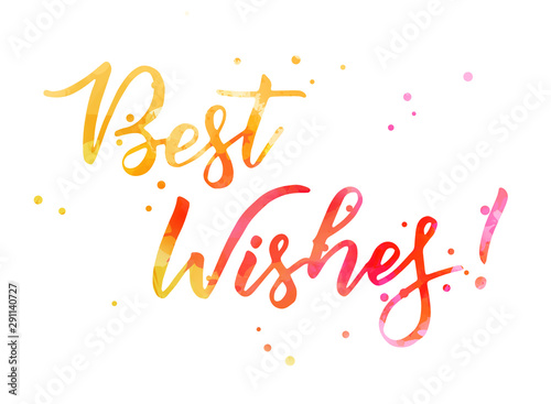 Best wishes calligraphy text