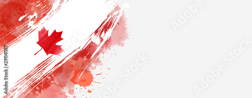 Grunge painted flag of Canada