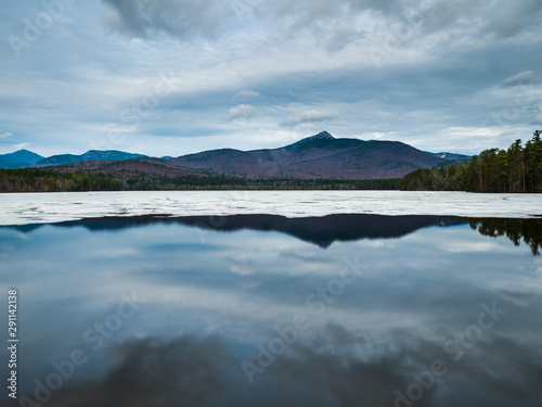 Chocorua Lake during April Spring time with a reflection view
