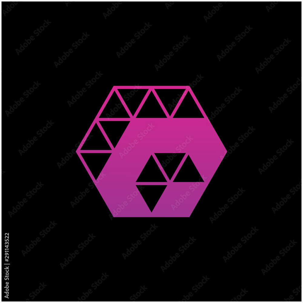 launch Arrow hexagon abstract logo design with concept negative space. up icon. Delivery icon. Web, Digital, Marketing, Network icon. construction concept. -vector launch Arrow hexagon abstract logo design with concept negative space. up icon. Delivery icon. Web, Digital, Marketing, Network icon. construction concept. -vector