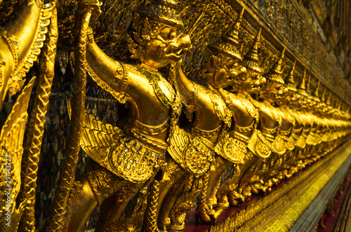 The decorative elements of a Thailand temple in Bangkok