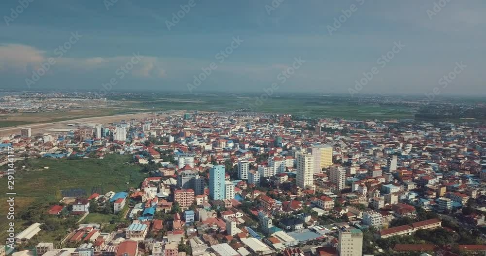 Russian Market in Phnom Penh, Cambdodia Aerial View Russian Market in Phnom Penh, Cambdodia Aerial View