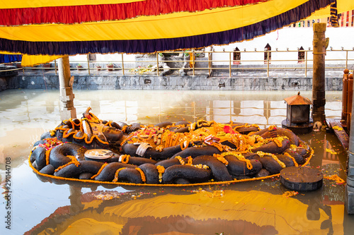 Photos Lord Vishnu Statue in the water at Budhanilkantha Temple