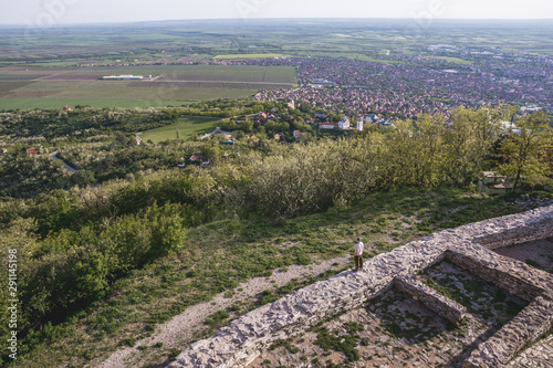 View from a historic castle on a hill on a Vršac, city in Vojvodina photo