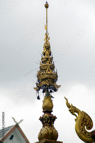 Pagoda with nest  Wat Saen Muang Ma Luang  Chiang Mai  Thailand