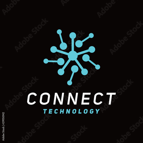 Connect Logo Design. Network Icon. Technology Symbol. Logo Inspiration For Business And Company.