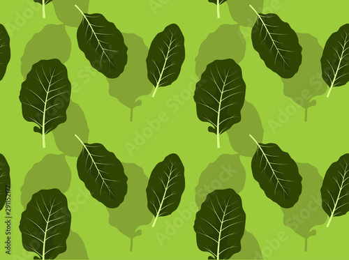 Vegetable Kind Collard Green Background Seamless Wallpaper