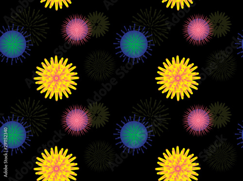 Virus Shape Herpesvirus Background Seamless Wallpaper
