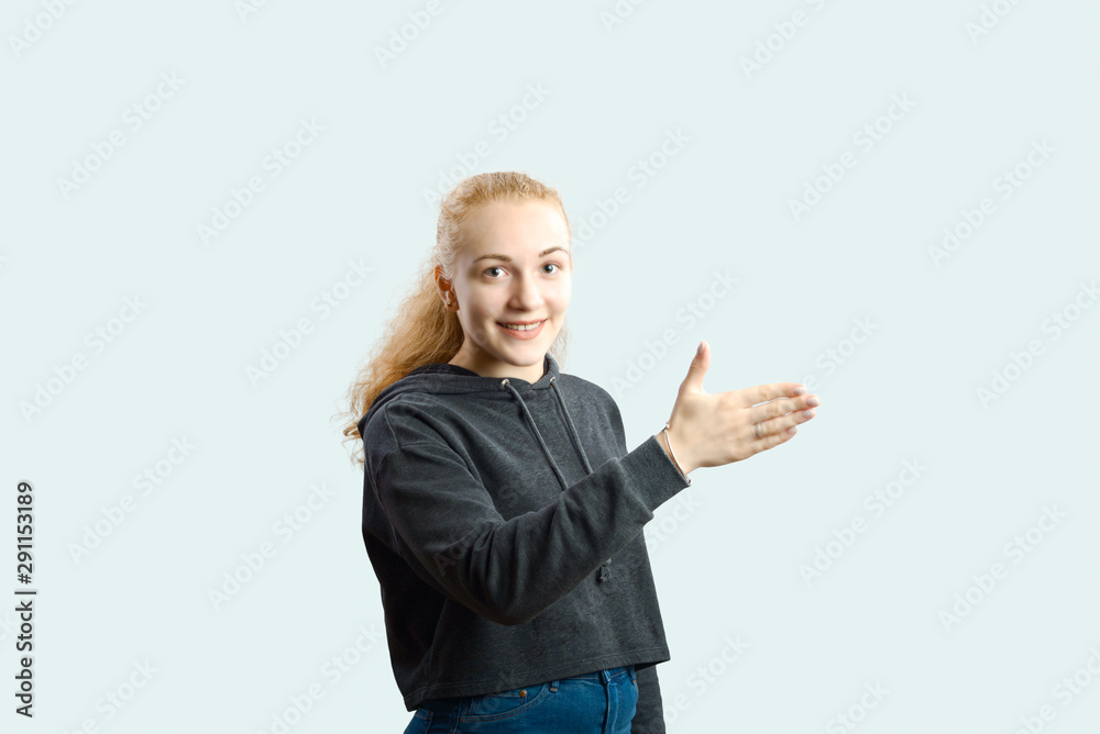 portrait happy young woman isolated portrait happy young woman isolated