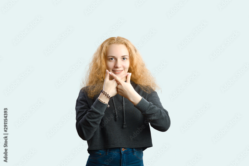 portrait happy young woman isolated portrait happy young woman isolated