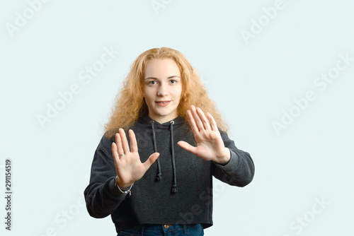 portrait happy young woman isolated