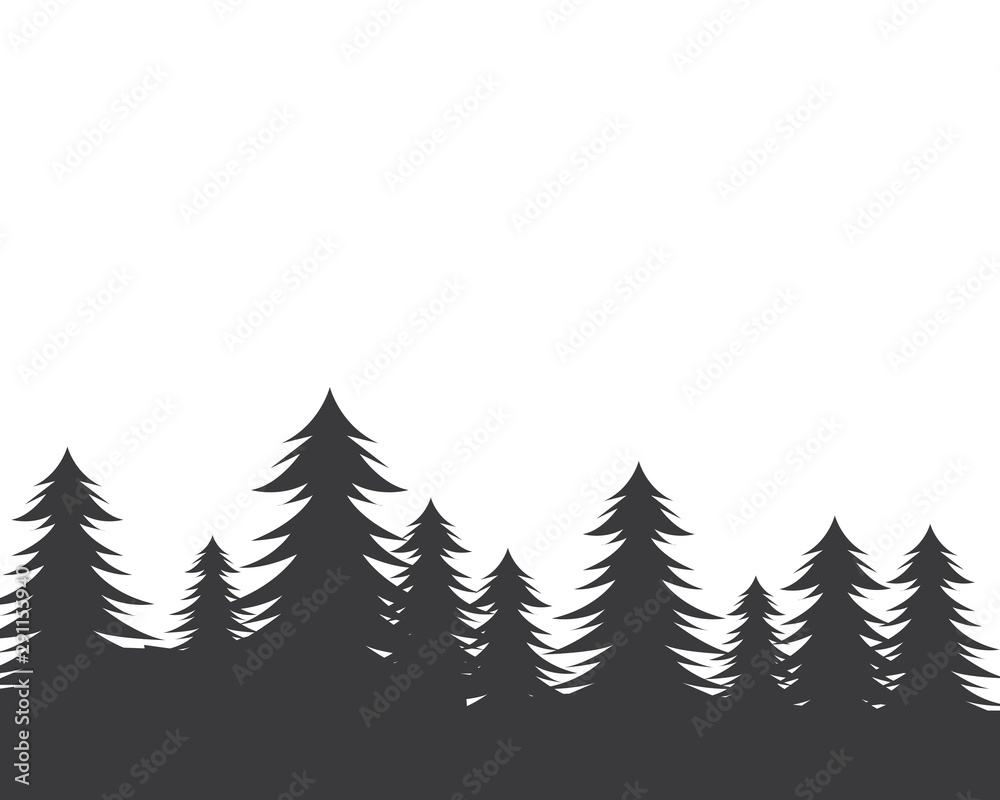 Fototapeta premium pines tree vector illustration design