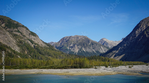 Mountainous landscape of Glacier Bay National Park  Alaska