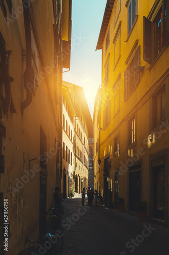 Fototapeta Naklejka Na Ścianę i Meble -  Beautiful views of the streets of Florence in summer