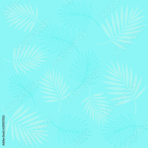 Exotic, palm leaves, vector, pattern, illustration