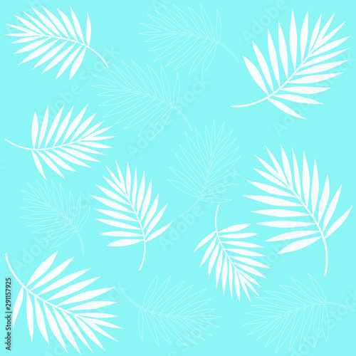 Exotic, palm leaves, vector, pattern, illustration