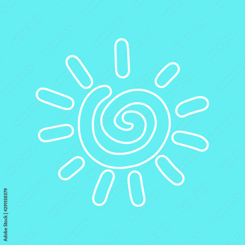 Beautiful, happy, sun, vector illustration Beautiful, happy, sun, vector illustration
