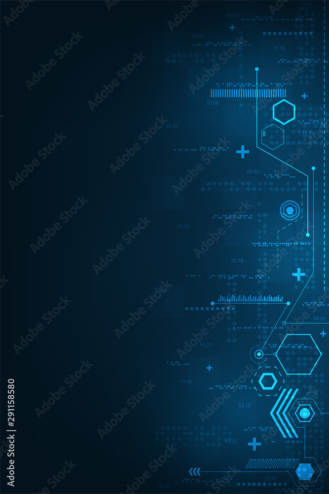 Technological background with different data calculations. Stock Vector ...