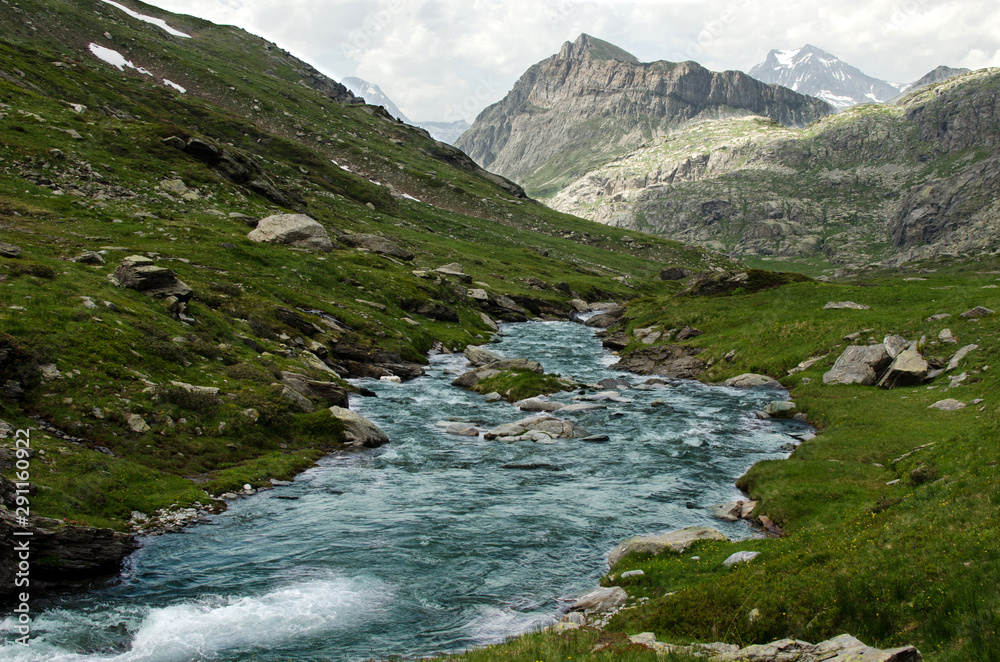  Stream in the mountains, Alps, France