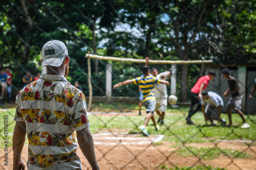 latin people playing soccer/football in Guatemala