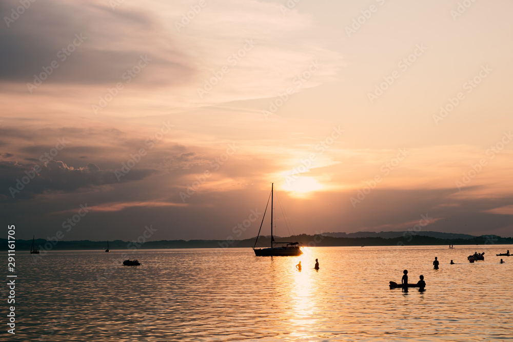 Sonnenuntergang am Chiemsee