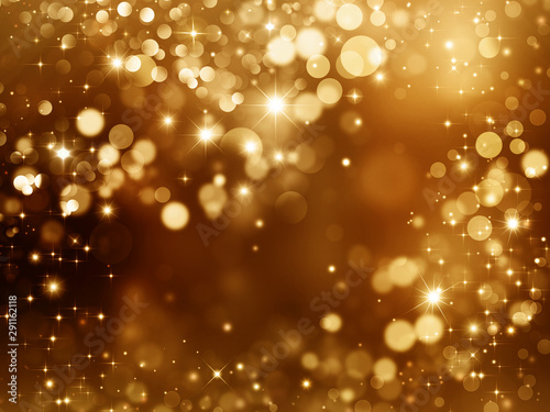 Golden glitter background with stars