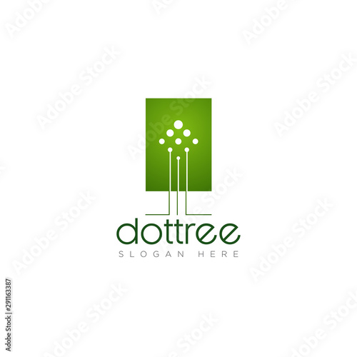 logo dottree, tech and luxury company vector