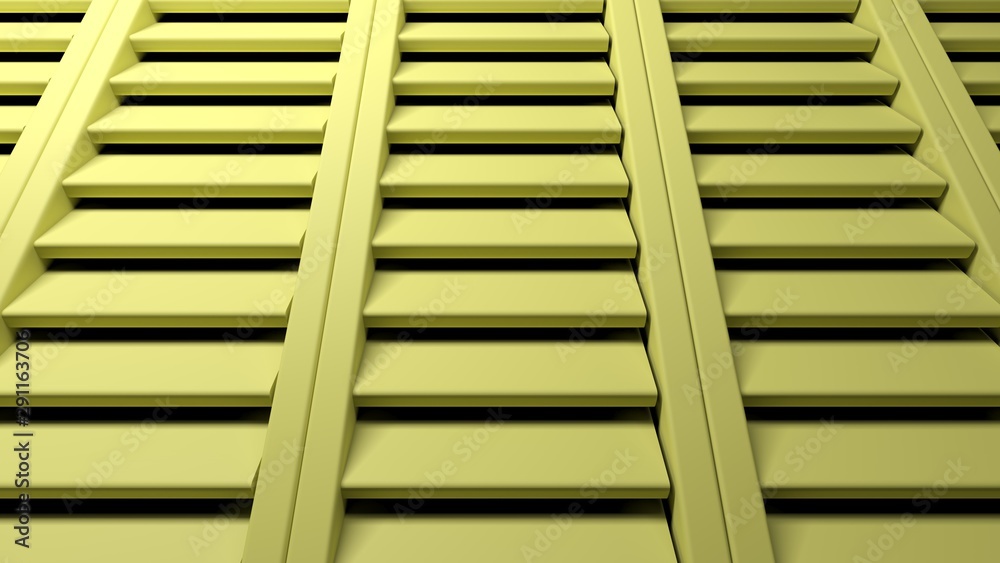 Obraz premium Abstract background with yellow shutters windows - 3D rendering illustration