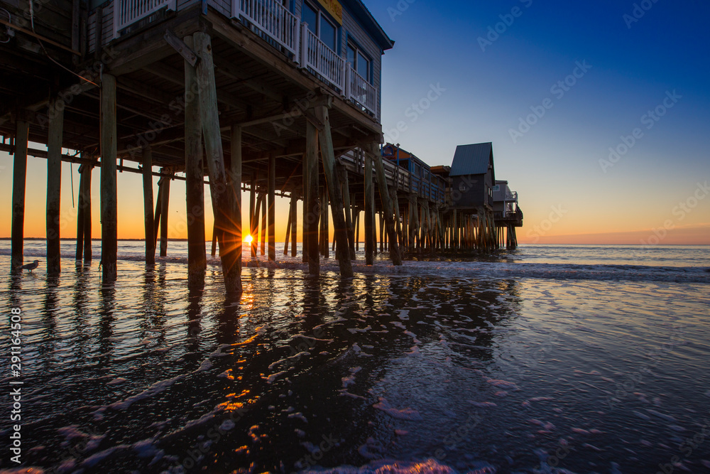 Old Orchard beach at sunrise