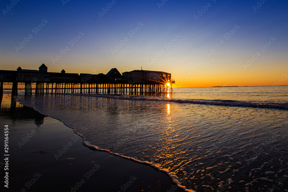 Old Orchard beach at sunrise