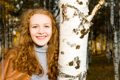 portrait happy young woman isolated