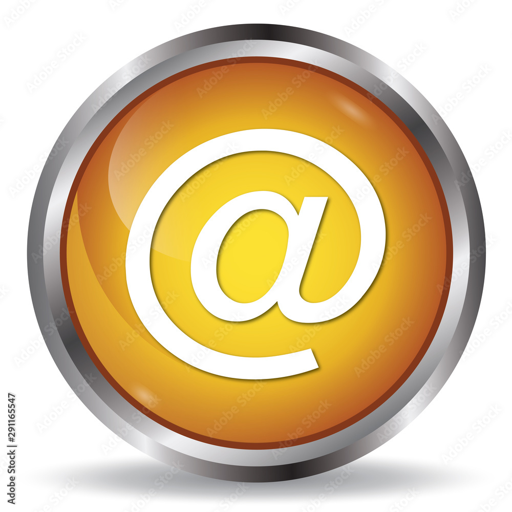 Address icon orange glossy round button Address icon orange glossy round button