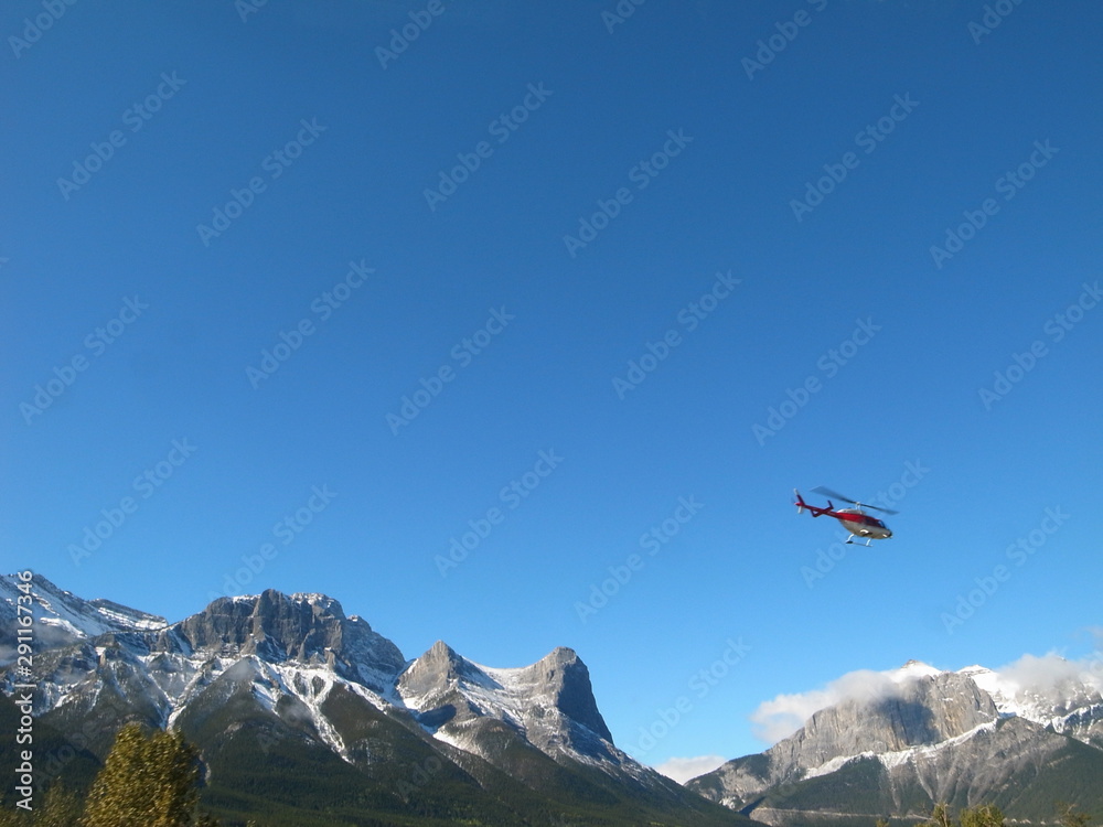 Fototapeta premium heli in the sky