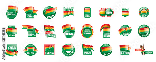 Bolivia flag, vector illustration on a white background.