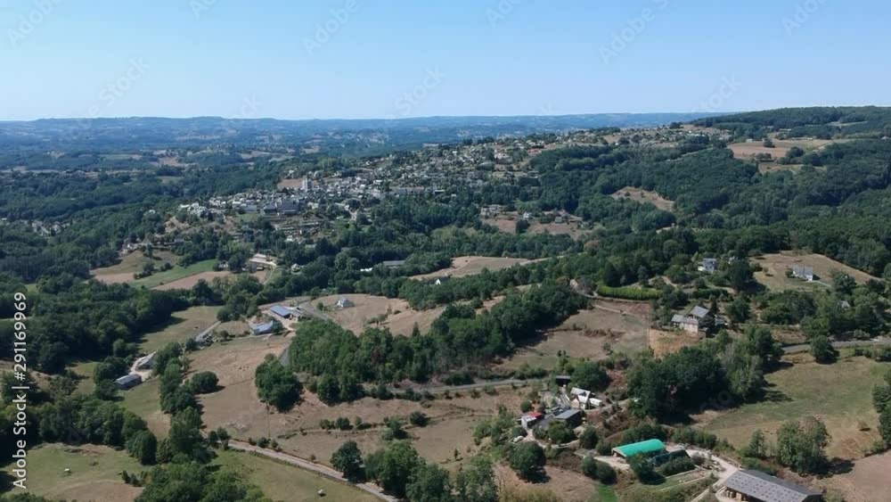 Travassac (Corrèze, France) - Vue aérienne en direction de Donzenac