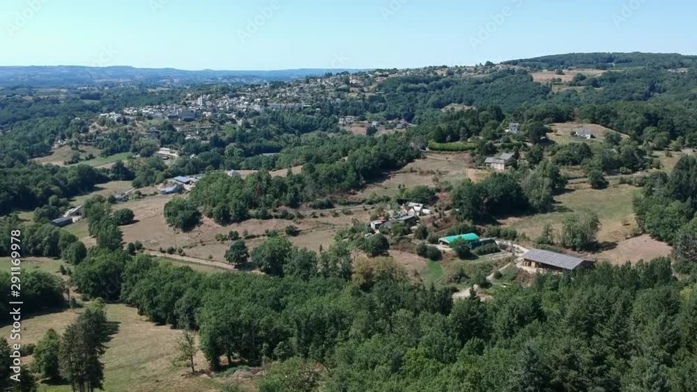 Travassac (Corrèze, France) - Vue aérienne en direction de Donzenac Travassac (Corrèze, France) - Vue aérienne en direction de Donzenac