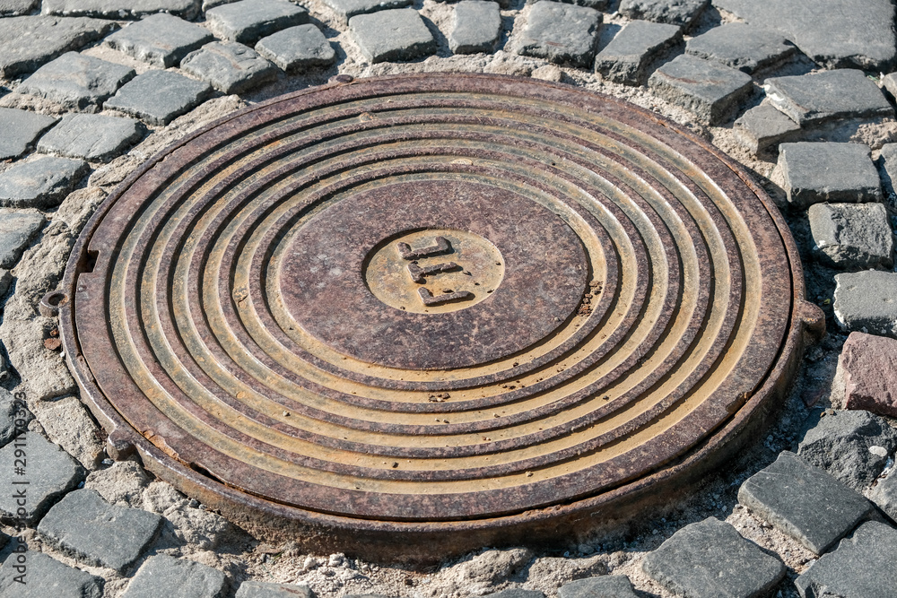 Manhole cover on the Red Square Manhole cover on the Red Square