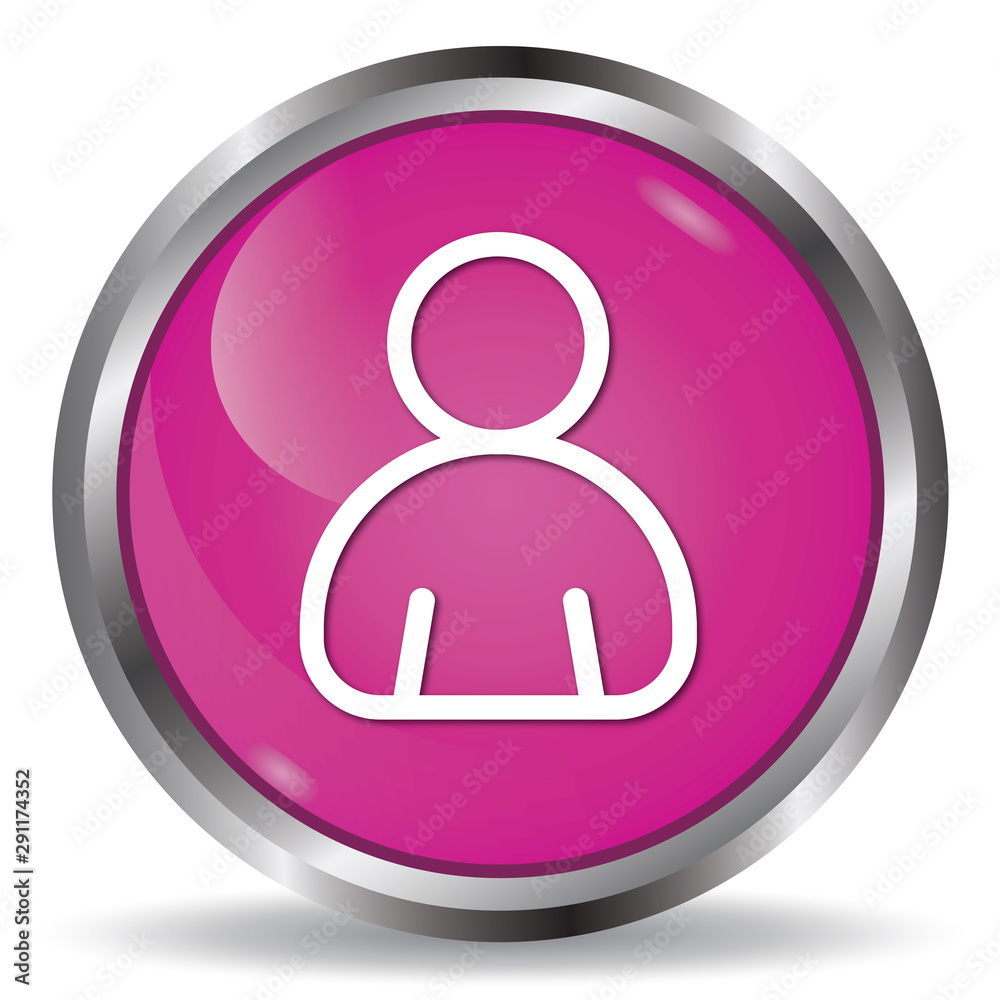 People icon pink glossy round button People icon pink glossy round button