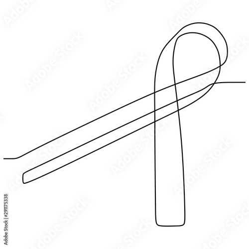 single line drawing of ribb...