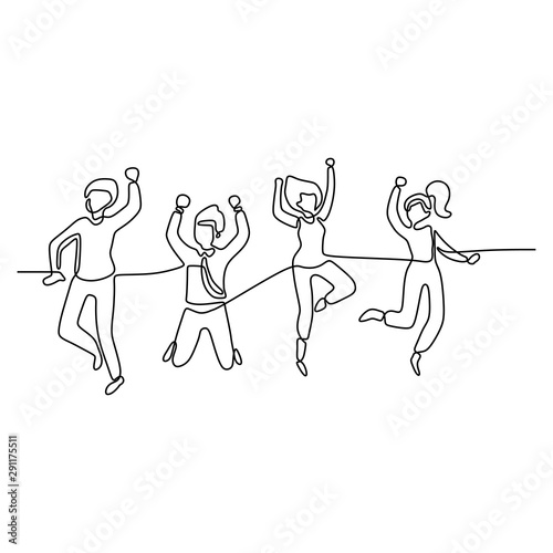 Continuous line drawing of ...